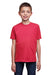 Next Level 4212 Youth Eco Performance Moisture Wicking Short Sleeve Crewneck T-Shirt Heather Red Front