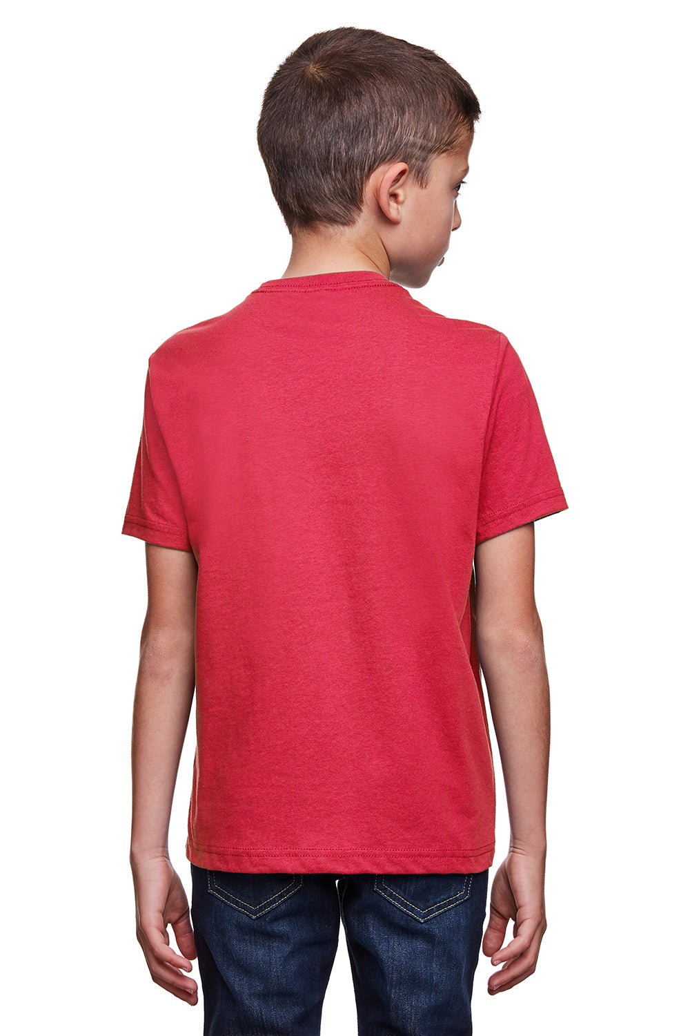 Next Level 4212 Youth Eco Performance Moisture Wicking Short Sleeve Crewneck T-Shirt Heather Red Back