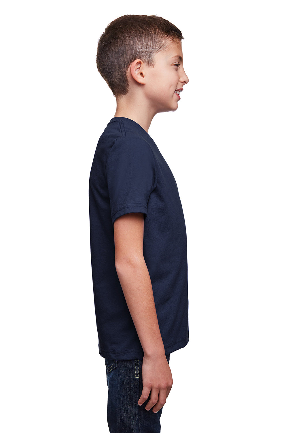 Next Level 4212 Youth Eco Performance Moisture Wicking Short Sleeve Crewneck T-Shirt Navy Blue Side