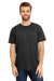 Hanes 42TB Mens X-Temp FreshIQ Moisture Wicking Short Sleeve Crewneck T-Shirt Black Front