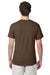 Hanes 42TB Mens X-Temp FreshIQ Moisture Wicking Short Sleeve Crewneck T-Shirt Heather Dark Chocolate Brown Back