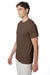Hanes 42TB Mens X-Temp FreshIQ Moisture Wicking Short Sleeve Crewneck T-Shirt Heather Dark Chocolate Brown 3Q