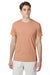 Hanes 42TB Mens X-Temp FreshIQ Moisture Wicking Short Sleeve Crewneck T-Shirt Heather Cantaloupe Orange Front