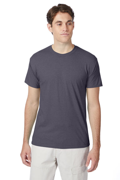 Hanes 42TB Mens X-Temp FreshIQ Moisture Wicking Short Sleeve Crewneck T-Shirt Dada Grey Front