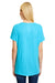 Hanes 42VT Womens X-Temp FreshIQ Moisture Wicking Short Sleeve V-Neck T-Shirt Turquoise Blue Back