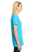 Hanes 42VT Womens X-Temp FreshIQ Moisture Wicking Short Sleeve V-Neck T-Shirt Turquoise Blue Side