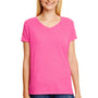 Hanes Womens X-Temp FreshIQ Moisture Wicking Short Sleeve V-Neck T-Shirt - Jazzberry Pink
