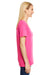 Hanes 42VT Womens X-Temp FreshIQ Moisture Wicking Short Sleeve V-Neck T-Shirt Pink Side