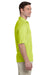 Jerzees 436P Mens SpotShield Stain Resistant Short Sleeve Polo Shirt w/ Pocket Safety Green Side