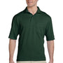 Jerzees Mens SpotShield Stain Resistant Short Sleeve Polo Shirt w/ Pocket - Forest Green