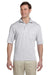 Jerzees 436P Mens SpotShield Stain Resistant Short Sleeve Polo Shirt w/ Pocket Ash Grey Front