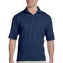 Jerzees Mens SpotShield Stain Resistant Short Sleeve Polo Shirt w/ Pocket - Navy Blue