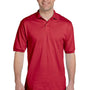 Jerzees Mens SpotShield Stain Resistant Short Sleeve Polo Shirt - True Red