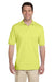 Jerzees 437 Mens SpotShield Stain Resistant Short Sleeve Polo Shirt Safety Green Front