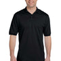 Jerzees Mens SpotShield Stain Resistant Short Sleeve Polo Shirt - Black