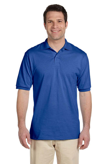 Jerzees 437 Mens SpotShield Stain Resistant Short Sleeve Polo Shirt Royal Blue Front