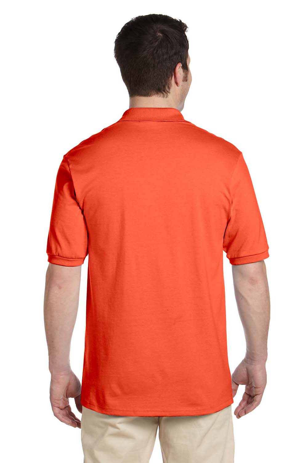 Jerzees 437 Mens SpotShield Stain Resistant Short Sleeve Polo Shirt Burnt Orange Back