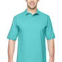 Jerzees Mens SpotShield Stain Resistant Short Sleeve Polo Shirt - Scuba Blue