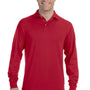 Jerzees Mens SpotShield Stain Resistant Long Sleeve Polo Shirt - True Red