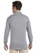 Jerzees 437ML Mens SpotShield Stain Resistant Long Sleeve Polo Shirt Oxford Grey Back