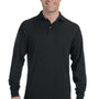 Jerzees Mens SpotShield Stain Resistant Long Sleeve Polo Shirt - Black
