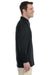 Jerzees 437ML Mens SpotShield Stain Resistant Long Sleeve Polo Shirt Black Side