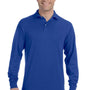 Jerzees Mens SpotShield Stain Resistant Long Sleeve Polo Shirt - Royal Blue