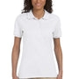 Jerzees Womens SpotShield Stain Resistant Short Sleeve Polo Shirt - White