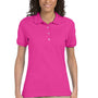 Jerzees Womens SpotShield Stain Resistant Short Sleeve Polo Shirt - Cyber Pink
