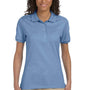 Jerzees Womens SpotShield Stain Resistant Short Sleeve Polo Shirt - Light Blue
