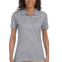 Jerzees Womens SpotShield Stain Resistant Short Sleeve Polo Shirt - Oxford Grey