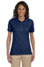 Jerzees 437W Womens SpotShield Stain Resistant Short Sleeve Polo Shirt Navy Blue Front