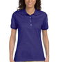 Jerzees Womens SpotShield Stain Resistant Short Sleeve Polo Shirt - Deep Purple