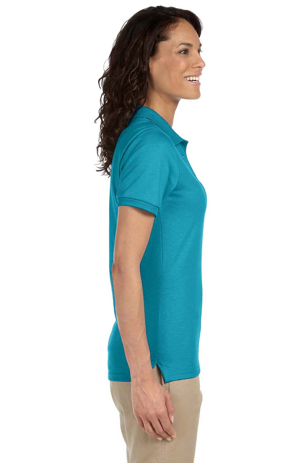 Jerzees 437W Womens SpotShield Stain Resistant Short Sleeve Polo Shirt California Blue Side