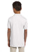 Jerzees 437Y Youth SpotShield Stain Resistant Short Sleeve Polo Shirt White Back