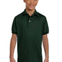 Jerzees Youth SpotShield Stain Resistant Short Sleeve Polo Shirt - Forest Green