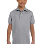 Jerzees Youth SpotShield Stain Resistant Short Sleeve Polo Shirt - Oxford Grey