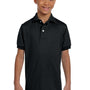 Jerzees Youth SpotShield Stain Resistant Short Sleeve Polo Shirt - Black