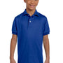 Jerzees Youth SpotShield Stain Resistant Short Sleeve Polo Shirt - Royal Blue