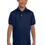Jerzees Youth SpotShield Stain Resistant Short Sleeve Polo Shirt - Navy Blue