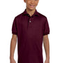 Jerzees Youth SpotShield Stain Resistant Short Sleeve Polo Shirt - Maroon