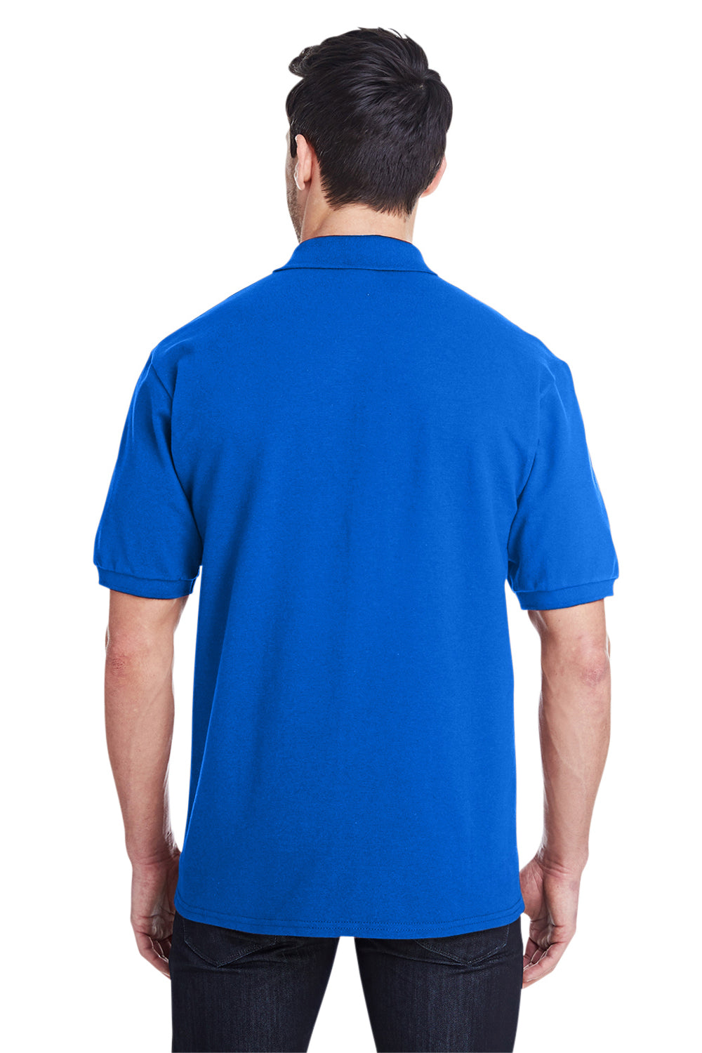 Jerzees 443MR Mens Short Sleeve Polo Shirt Royal Blue Back