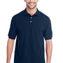 Jerzees Mens Short Sleeve Polo Shirt - Navy Blue