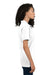 Jerzees 443WR Womens Short Sleeve Polo Shirt White Side