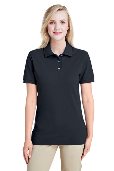 Jerzees 443WR Womens Short Sleeve Polo Shirt Black Front