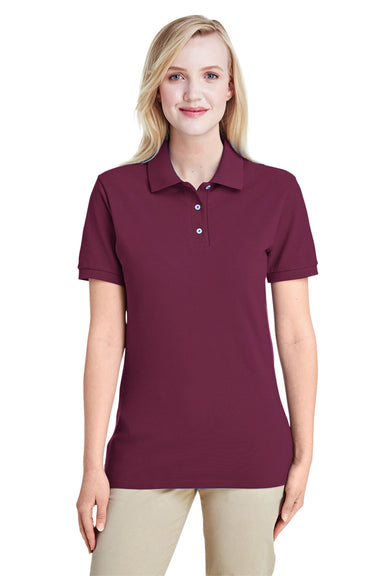 Jerzees 443WR Womens Short Sleeve Polo Shirt Maroon Front