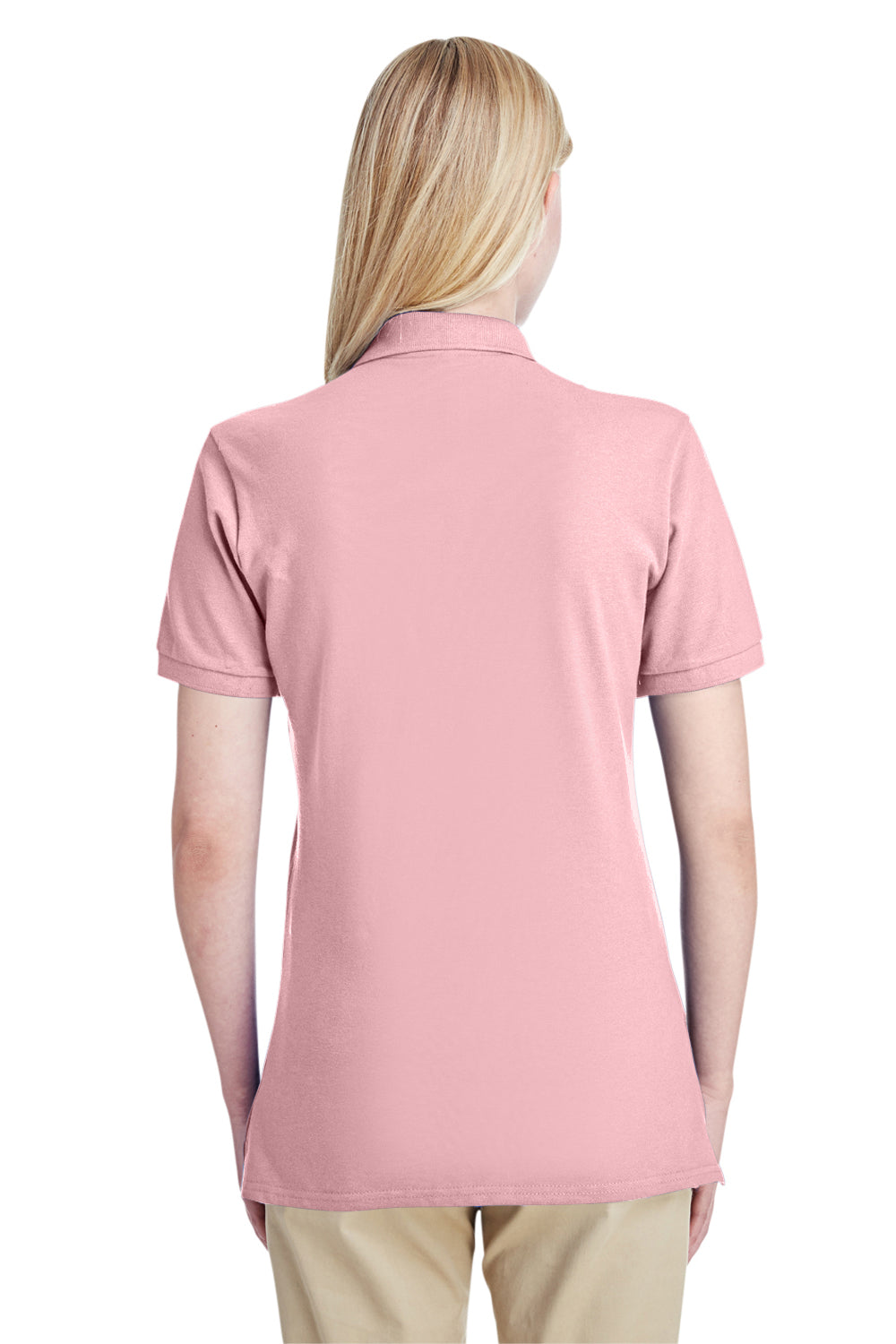 Jerzees 443WR Womens Short Sleeve Polo Shirt Pink Back