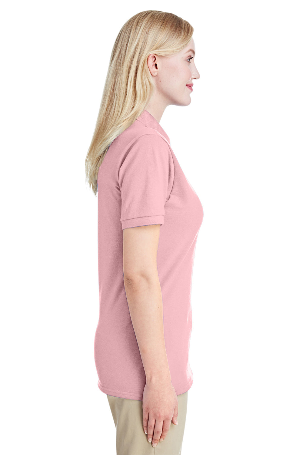 Jerzees 443WR Womens Short Sleeve Polo Shirt Pink Side