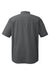 Dri Duck 4445DD Mens Crossroad Short Sleeve Button Down Shirt w/ Double Pockets Charcoal Grey Flat Back
