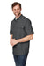Dri Duck 4445DD Mens Crossroad Short Sleeve Button Down Shirt w/ Double Pockets Charcoal Grey 3Q